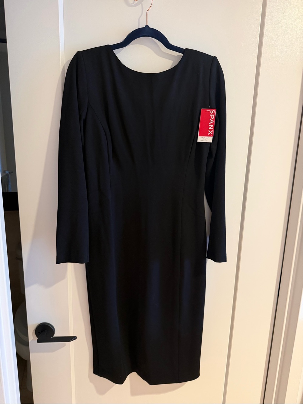 SPANX Black Long-Sleeve Sheath Dress
